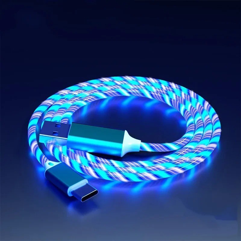 LED Light USB-A to USB-C Fast Charging Cable – Luminous Nylon Cable 1m/2m gallery