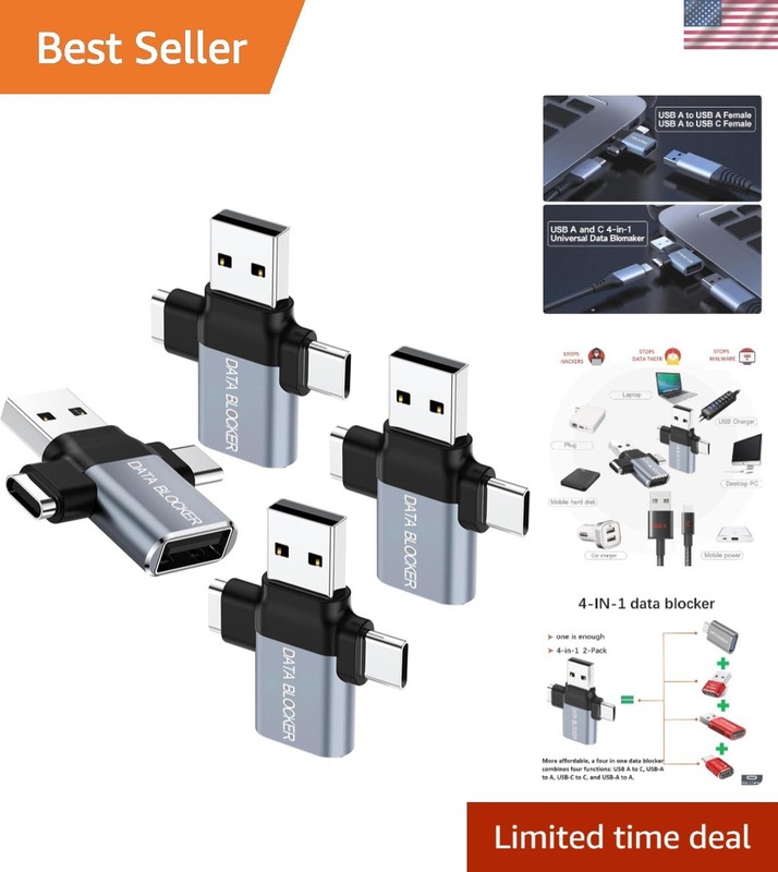Essential USB Data Blocker Set – Protect Against Hacking & Support Fast Charging