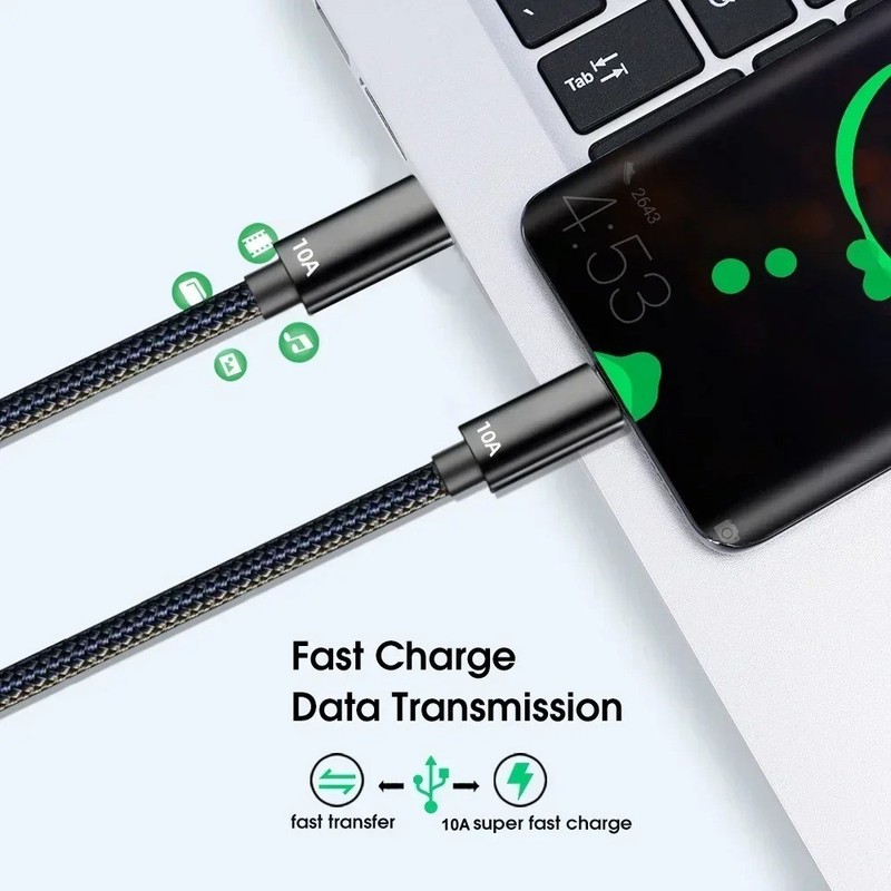 120W 10A Fast Charger PD Dual USB C To Type C Charging Cable High-speed Data Tra gallery