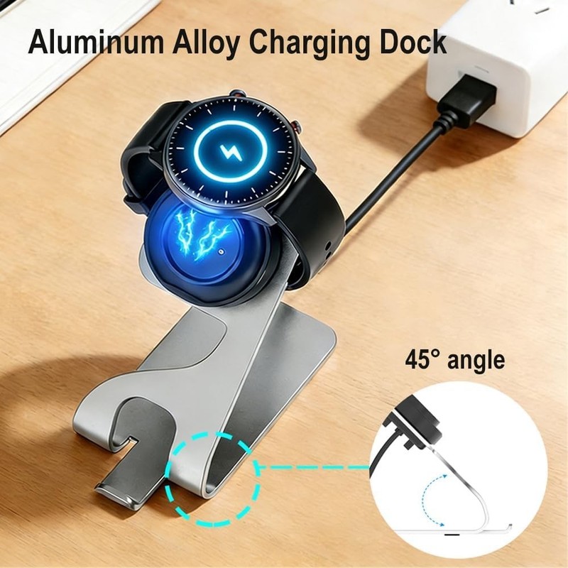 All-in-One Charger for Amazfit Active/GTR/Bip - Magnetic Dock with 4.92 Ft Cable gallery
