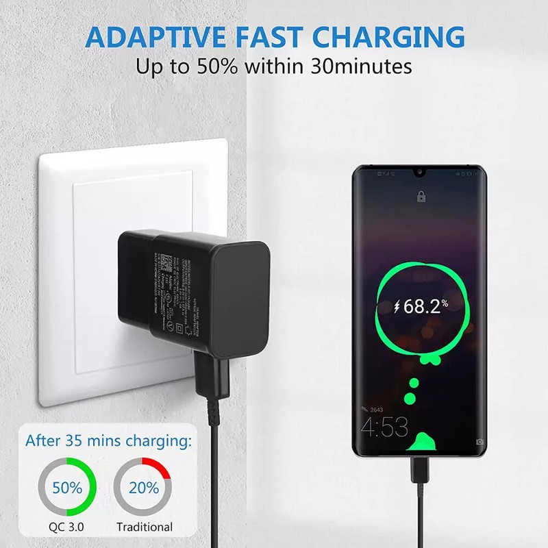 Fast Wall Charger 10Ft USB-C Type C Cable For Samsung Galaxy S22 S21 S20 S10 S9 gallery