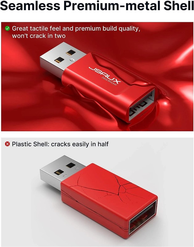 USB Data Blocker, (4-Pack) USB-A Defender Only for Quick Charge, Protect against gallery