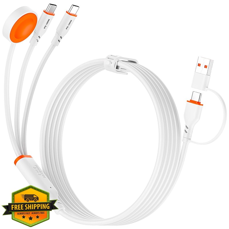 PINGXIN 100W 5FT Multi Charging Cable White