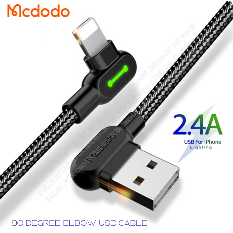 3Pack 90 Degree Elbow USB Cable Fast Charger Cord For iPhone 14 13 12 11 Pro Max