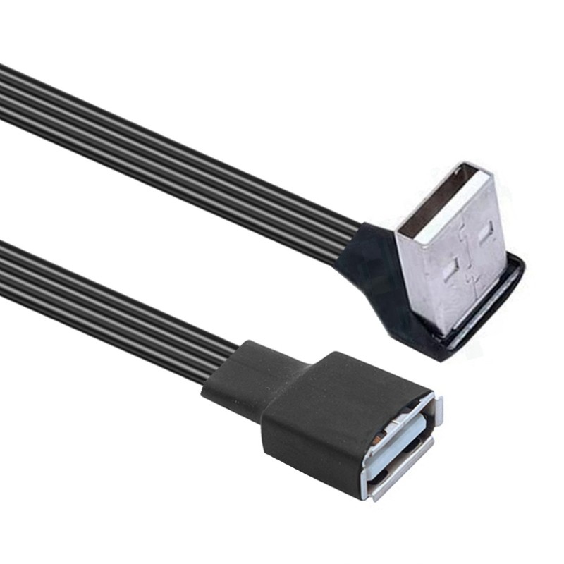/Straight Head/90 Degree Angled USB 2.0 Extension Cable Line For Computer Car