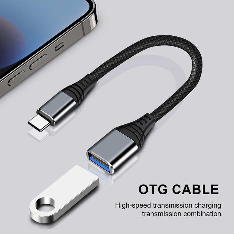 Fit Google Pixel 8 7 6 Pro 8a 7a 6a 3 USB-A to USB-C OTG Adapter Converter Cable gallery