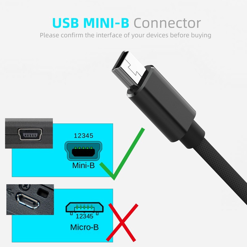 Mini USB OTG Cable USB A Female to Mini USB B 5 Pin Male Camera Adapter Black gallery