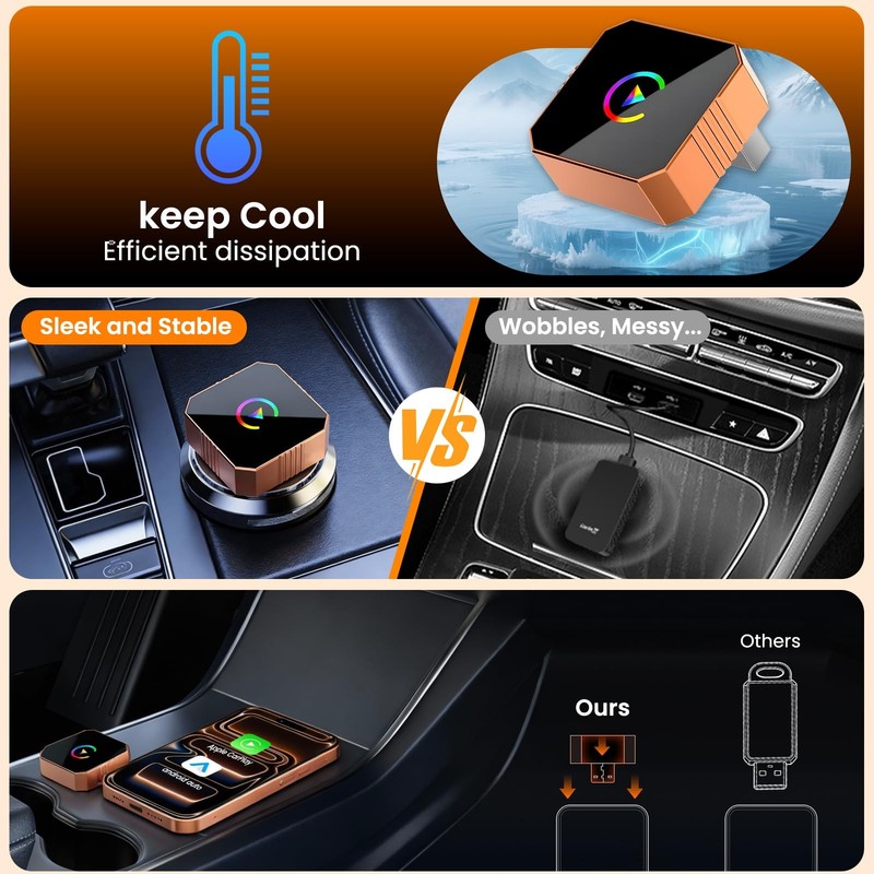 2026 Wireless Carplay Screen Adapter for Car Wired to Wireless Car Play for A... gallery