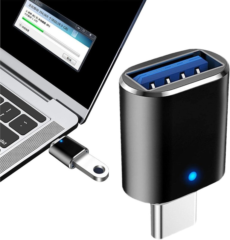 LED USB-C 3.1 Male to USBA Female Adapter Converter OTG Type C Android Phone LOT gallery