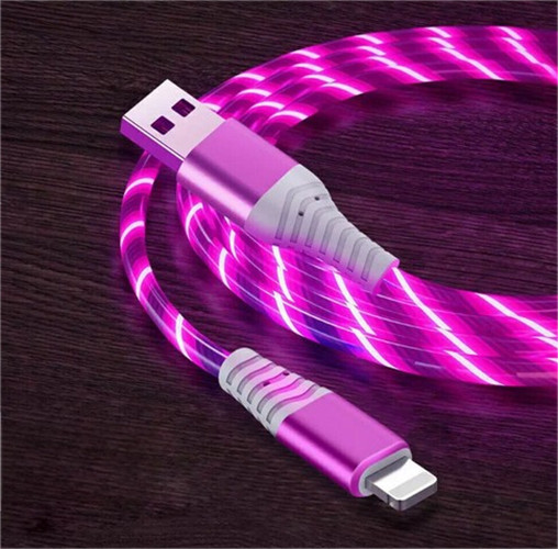 1M LED Light Up Charging Cable Flowing Fast Charger Cord for iPhone 11/12/13,US gallery
