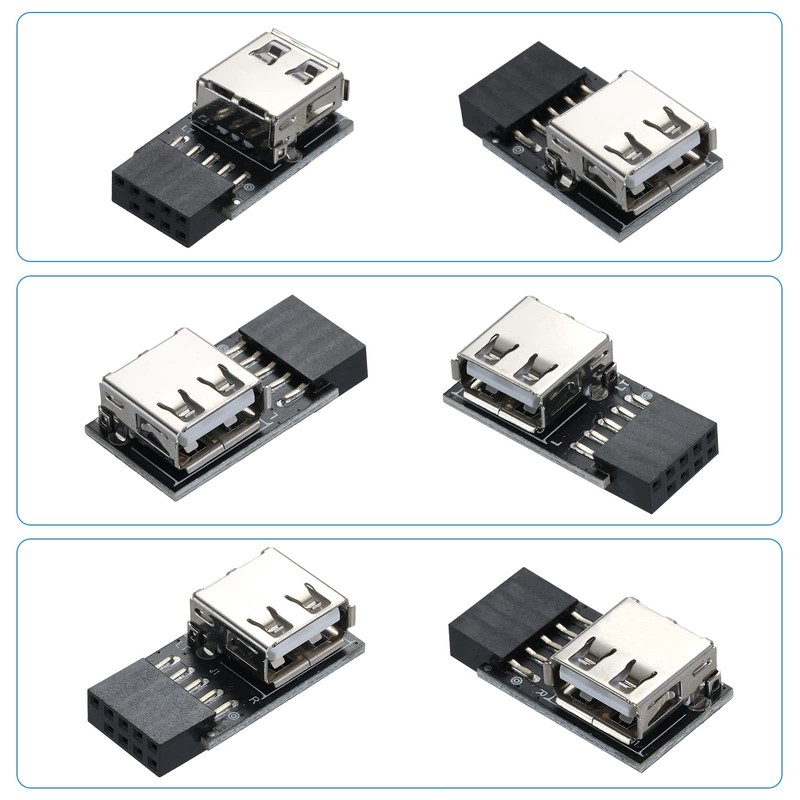 USB 2.0 9Pin/10Pin Front Panel Header 9pin to Type A Adapter gallery