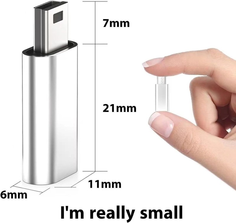 Mini USB to USB C Adapter 2-Pack, Type C to Mini USB, Charge & Data Sync gallery