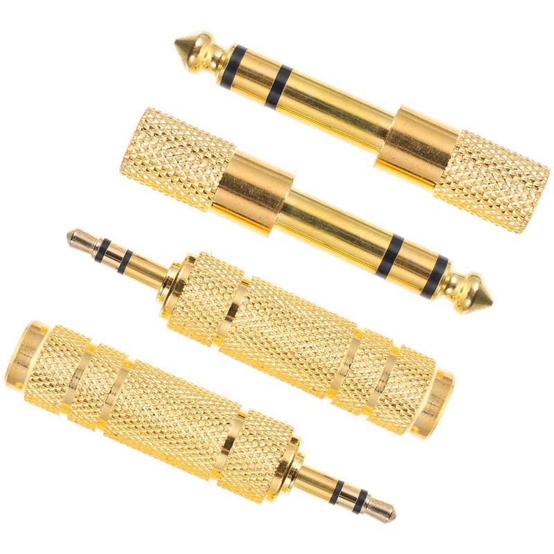 4pcs Stereo Headphone Adapters 6.5mm to 3.5mm Adapter for Audio Interface gallery