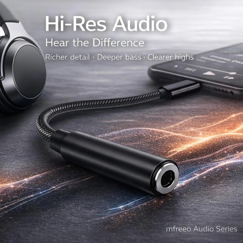 Digital Type-C Adapter Extension Cable to 3.5mm AUX Earphones Headphones gallery