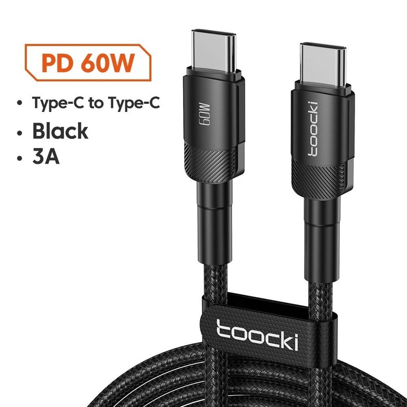 Toocki 100W USB C to C Cable PD 3.0 Quick Charge 4.0 Fast Charging iPhone 15 Mac