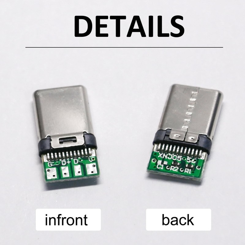 20 Set USB-Connector Kit DIY, 24 Pin USB 3.1 -Plug with PCB Board and Housing... gallery
