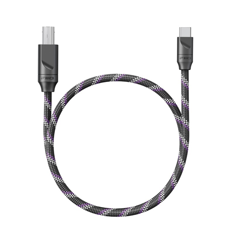 FiiO Trust USB-B to USB-C Type-C Audio Cable Silver Plated OFC HiFi DAC