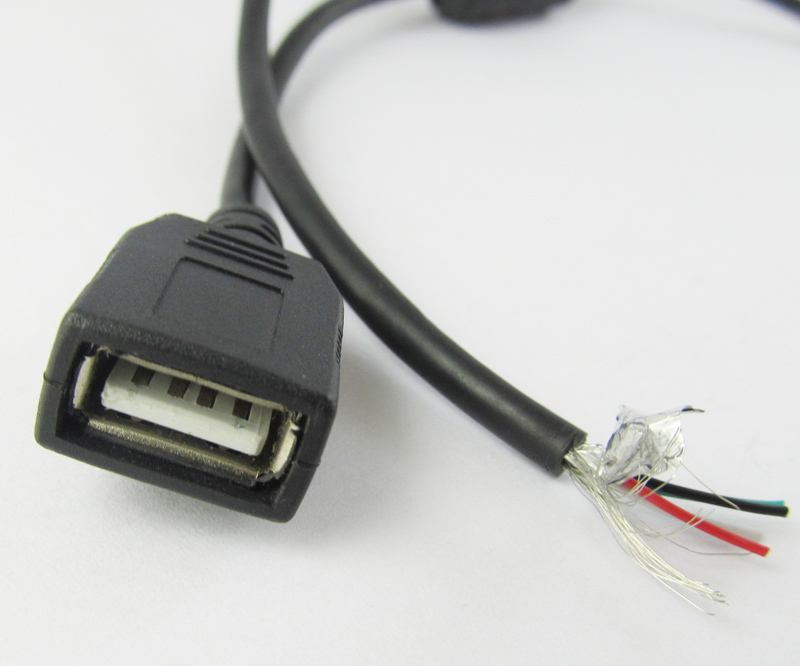 10pcs 0.7m USB 2.0 A Type Female To 4 Wire 4Pin w/Magnetic DIY Power Cable 28AWG gallery