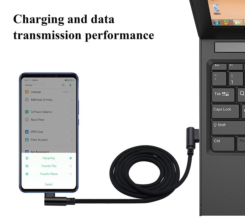 90 Degree Elbow Charging Line Android Data Cable Micro USB Cable Charging Cord gallery