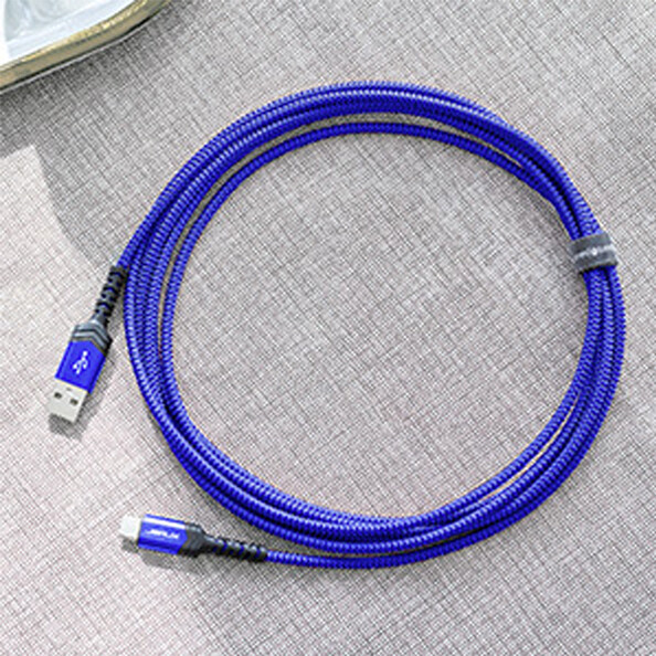 Flexible Data Fast Charging Cord Sync Charger Long Cable for Xiaomi Phones BLUE gallery