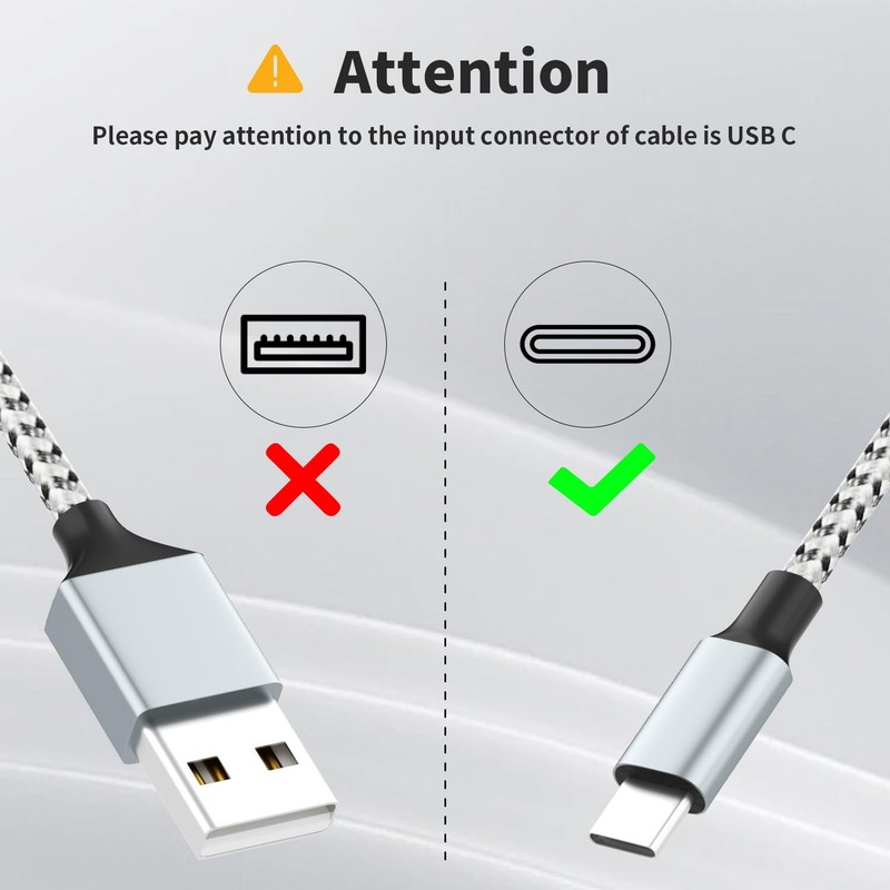 USB C Multi Charging Cable, (2 Pack 4FT), 3 in 1 4 feet, S-Gray&White gallery