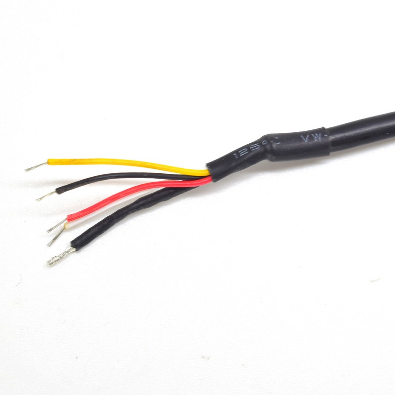 10pcs 30cm/1ft USB 2.0 Male Plug 4 Wire Shield DIY Pigtail Cable Black gallery