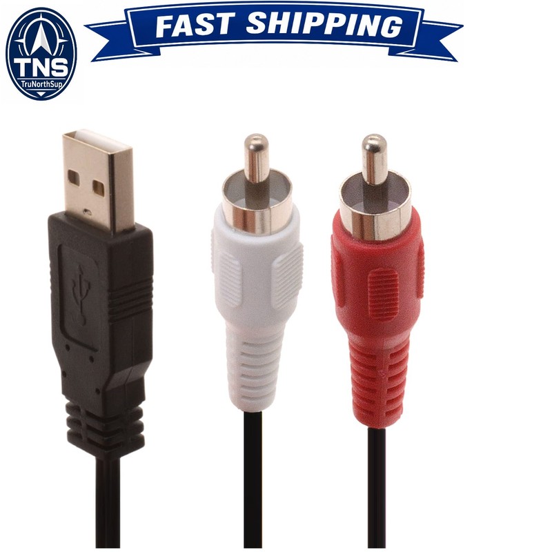 USB 2.0 Male to RCA Male AV Converter Cable 1.5m for Camera DVD TV PC