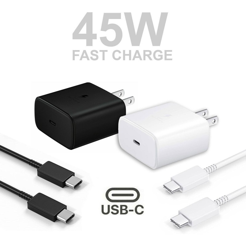 45w Type USB-C Super Fast Wall Charger +6FT Cable Fit Samsung Galaxy S20 S21 S22 gallery