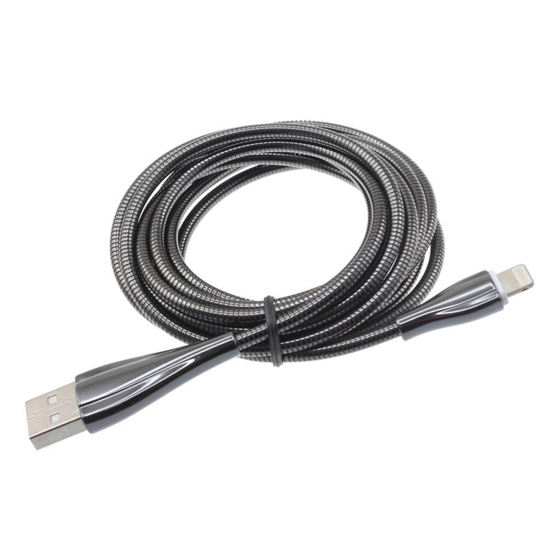 For iPhone 5 6S 7 8 Plus 6ft Metal USB Cable Charger Cord Power Wire Braided gallery