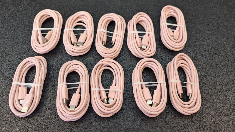 🔥Lot of 10 New🔥 6ft PD Fast Charger USB C/Type-C to Lightening Cable – Pink