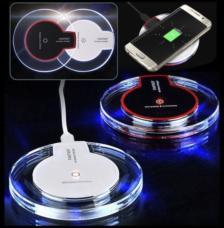 UNIVERSAL Fantasy Qi Wireless Charger With LED Light for iPhone & Samsung