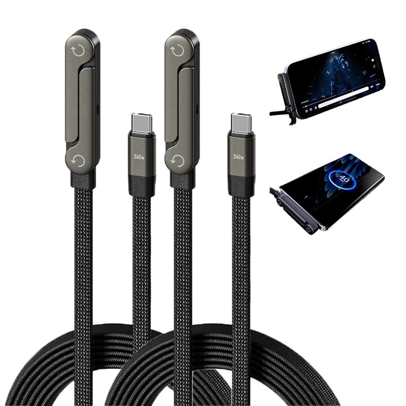 USB to USB Cable, 240W Invisible Stand Holder, 2-in-1 Adjustable Charging Doc…