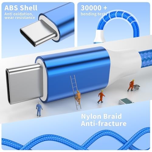 USB Charger Cable, 6Pack 3/3/6/6/6/10FT 3.1A Charger Fast Charging Braided US... gallery