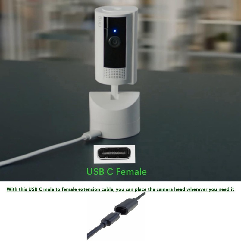 USB C Extension Cable 10ft Male to Female Extender Cord Fast Charging Black gallery