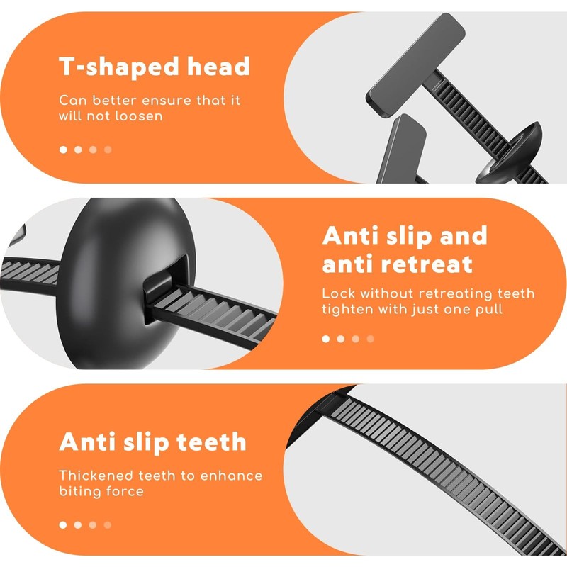 FixBind Snap-Fit Nylon Fastening Clip for Car Repairs, Nylon Cable Tie Buckle... gallery