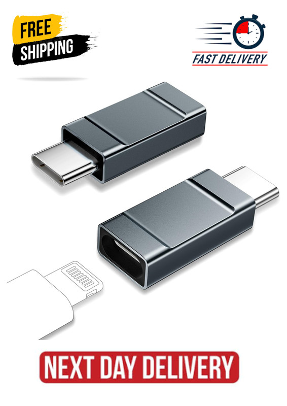 iPhone Port to USBC Port Female to USB C Male iPhone Charging/Data Adapter, 2pk