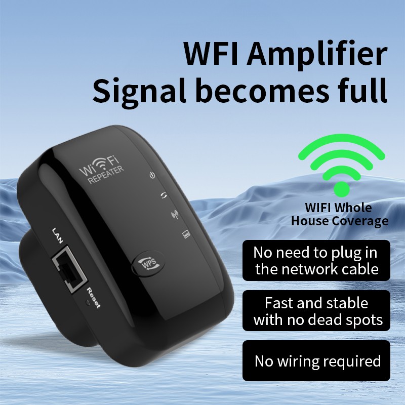 WiFi Signal Extender Range Repeater Booster Internet Amplifier 300Mbps US Plug gallery