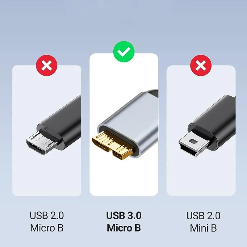 NIERBO USB C to Micro B Cord Hard Drive Cables Braided USB 3.0 Type C Male to Mi gallery