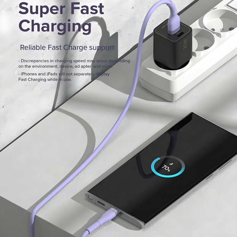120W USB-A to USB-C Cable Braided Fast Charger 6A Type C Lead For Phone 0.25m~2m gallery