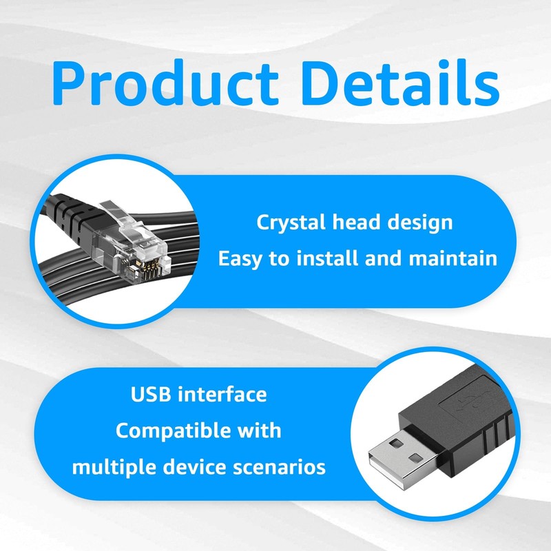 6.5FT USB to RJ11 for Uniden Radar Detector Power Cable gallery