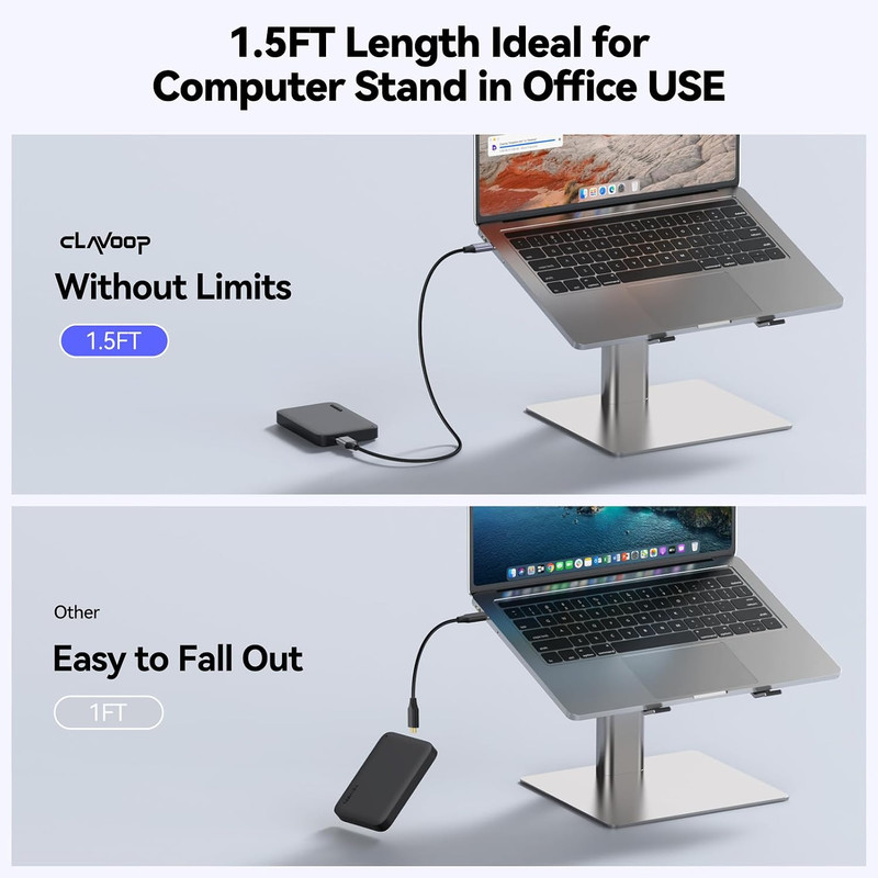 External Hard Drive Cable USB C 1.5FT, 10Gbps Micro B 3.0 to Type C Cord Wire…