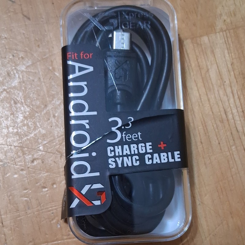 Xpress Gear Micro-USB Charging & Data Sync Cable 3.3ft Black 422
