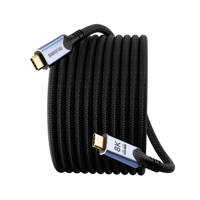 USB C Data Cable 40Gbps,Long USB c to USB c Cable Braided,USB 4 Cable for Thu…