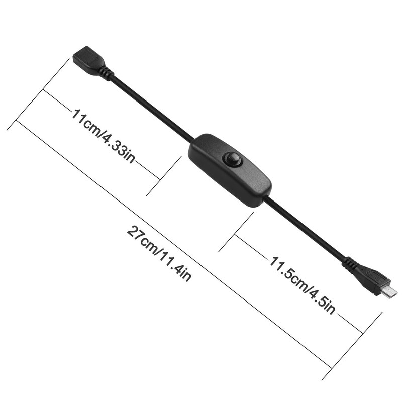 HATMINI USB Male to Female Switch Charging Cable 5V 2A Short Extension Cord f... gallery