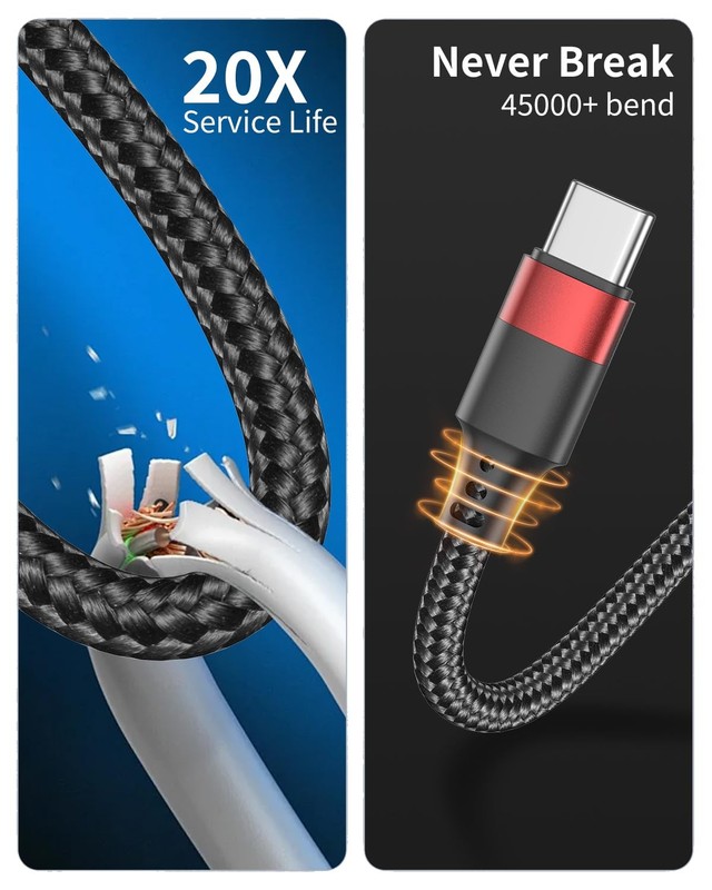 2 Pack Short 6 inch USB to C Cable 0.5ft Fast Charging Type C Charger Cord gallery