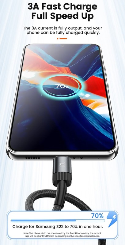 3A Fast Charging Data Transfer USB Type C Cable/QC3.0 Protocol for Fast Charging gallery