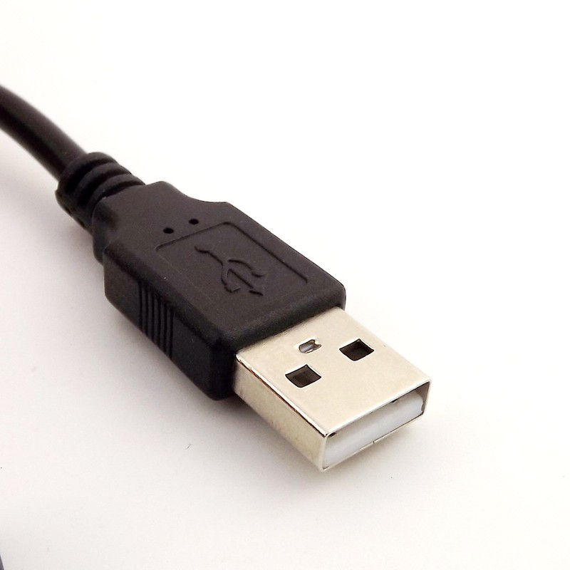 1x 1FT Mini USB Male 90 Degree Left Angled to USB 2.0 A Male for Camera Mp4 GPS gallery