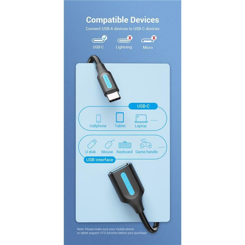 USB Type C Cable Male to USB A 3.0 Female OTG On The Go USB Host Adapter Cord gallery