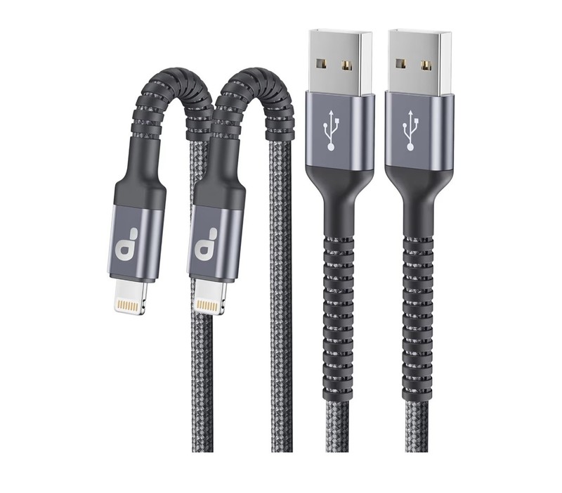 iPhone Charger Apple MFi Certified 2Pack 10FT Long Lightning Nylon Braided Cable
