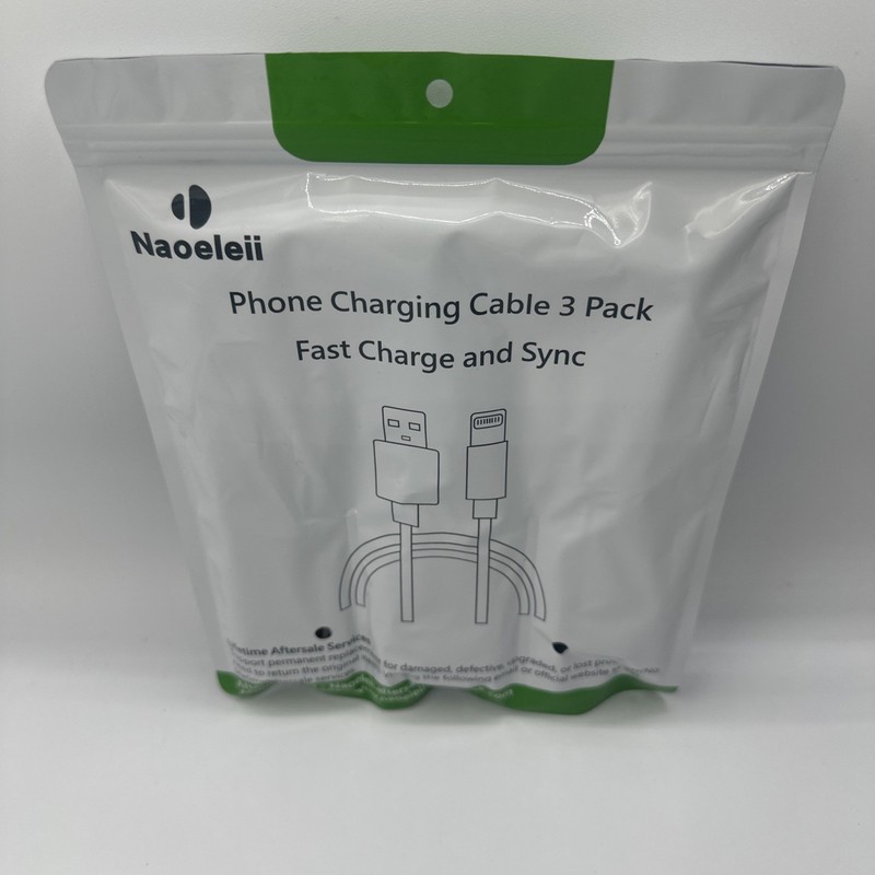 3 Pack Of 10ft Fast Charge and Sync Cables Compatible With IPhone Naoeleii gallery